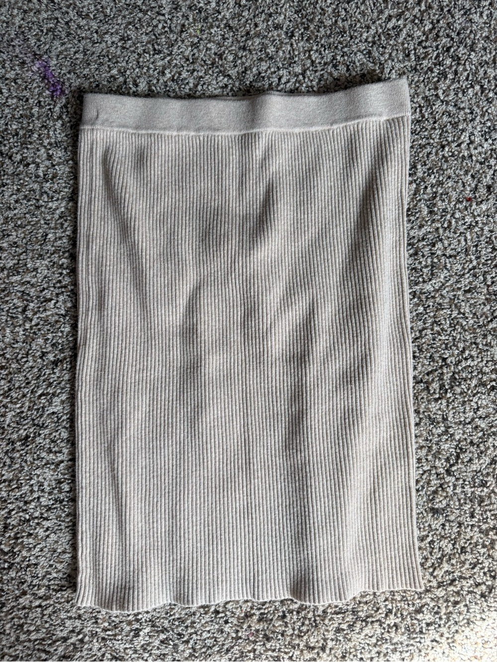 Old Navy Ribbed Pencil Skirt in Light Beige